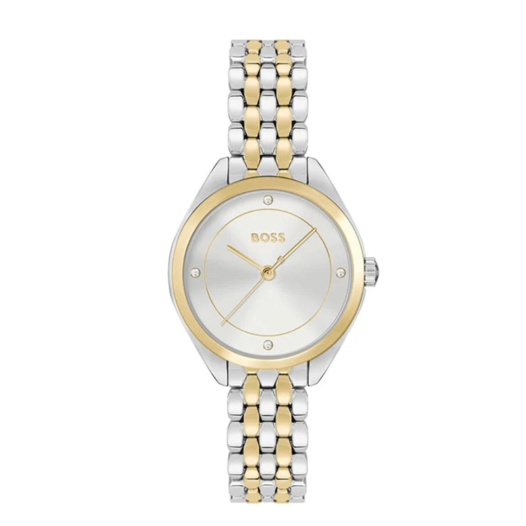 Boss 1502724 | Mae Women Quartz Silver Dial Analog Stainless Steel Watch.