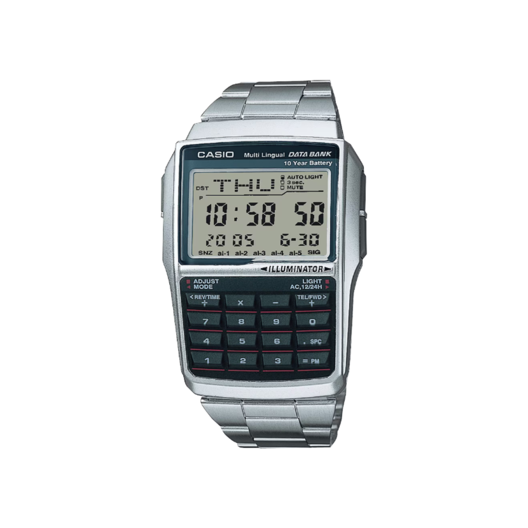 Casio DBC-32D-1ADF DB36 | Vintage Unisex Quartz Black Dial Digital Stainless Steel Watch