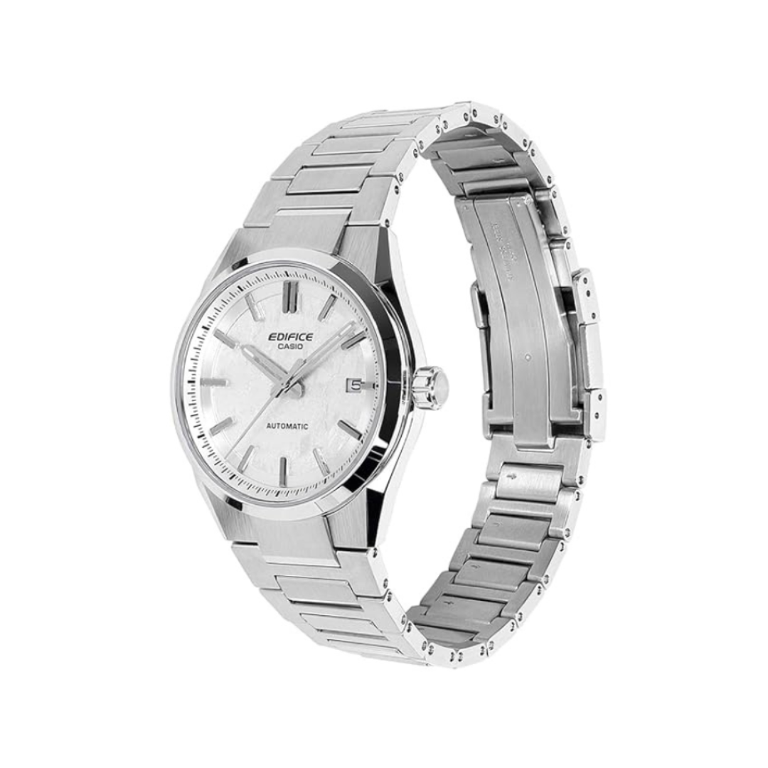 Casio EFK-110D-7ADR ED703 | Edifice Men Quartz White Dial Analog Stainless Steel Watch.