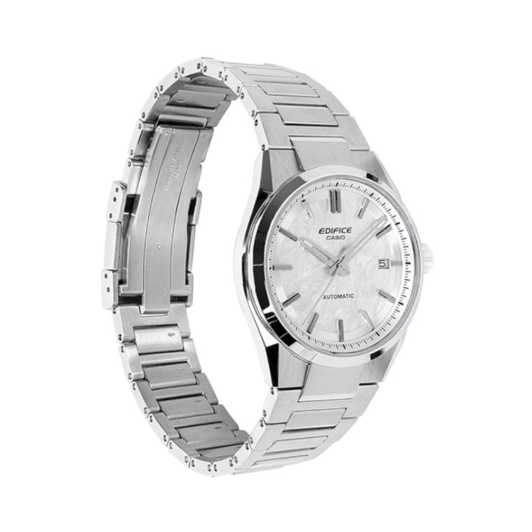 Casio EFK-110D-7ADR ED703 | Edifice Men Quartz White Dial Analog Stainless Steel Watch.