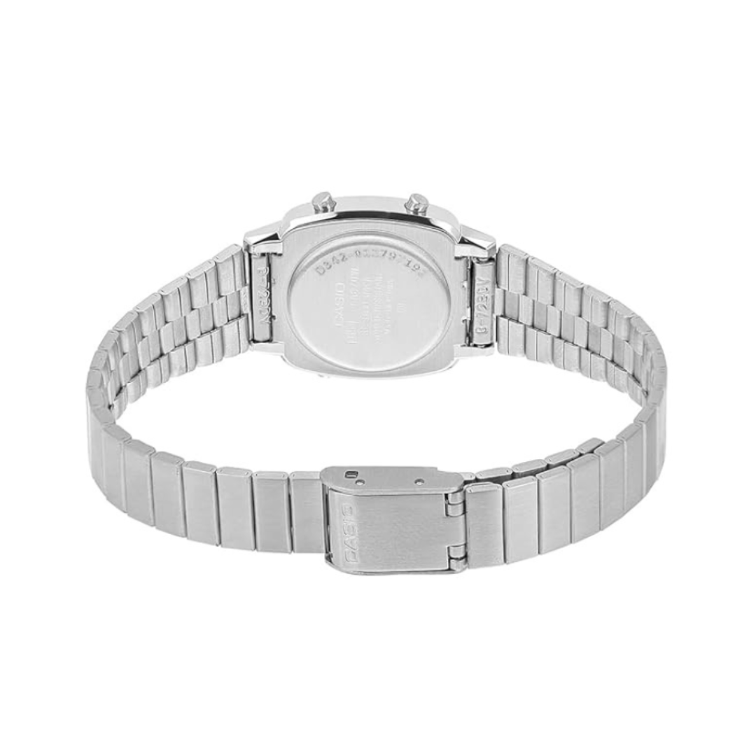 Casio LA670WA-7DF D342 | Vintage Women Quartz Grey Dial Digital Stainless Steel Watch