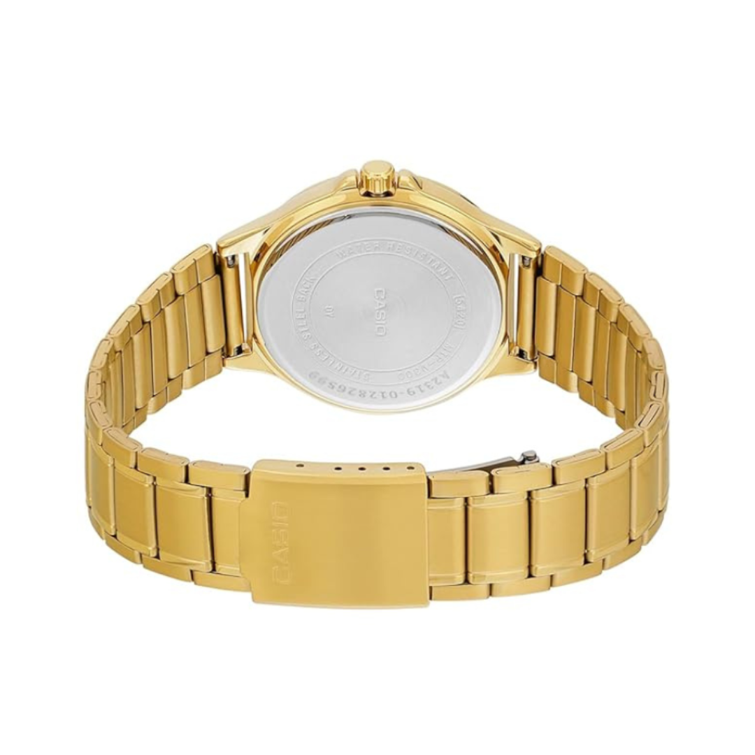 Casio MTP-V300G-9AUDF A2319 | Enticer Men Quartz Gold Dial Multi-Function Stainless Steel Watch