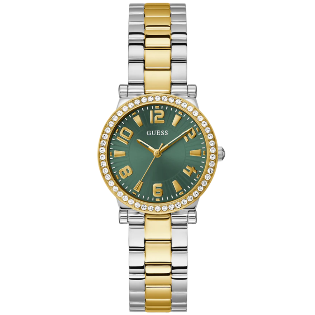 Guess GW0686L2 | Gd Fawn Women Quartz Green Dial Analog Stainless Steel.