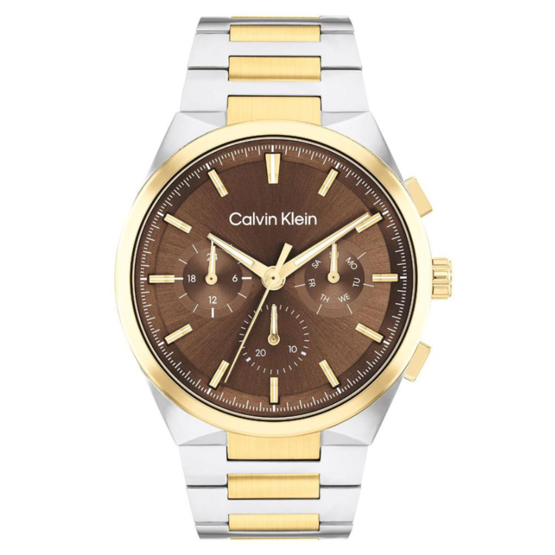 Calvin Klein 25200442 | Distinguish Men Quartz Brown Dial Multi-Function Stainless Steel Watch