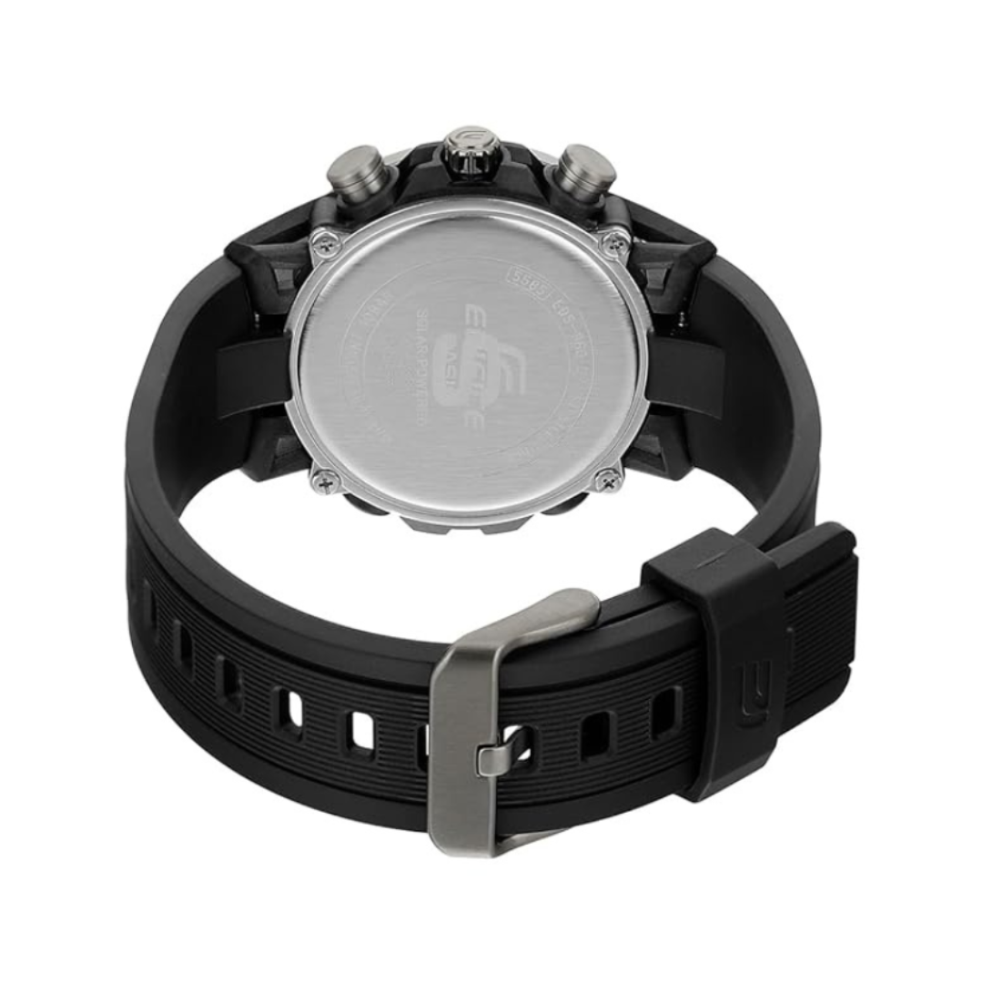 Casio EQS-960PB-1AVUDF ED630 | Edifice Men Quartz Black Dial Chronograph Rubber Watch