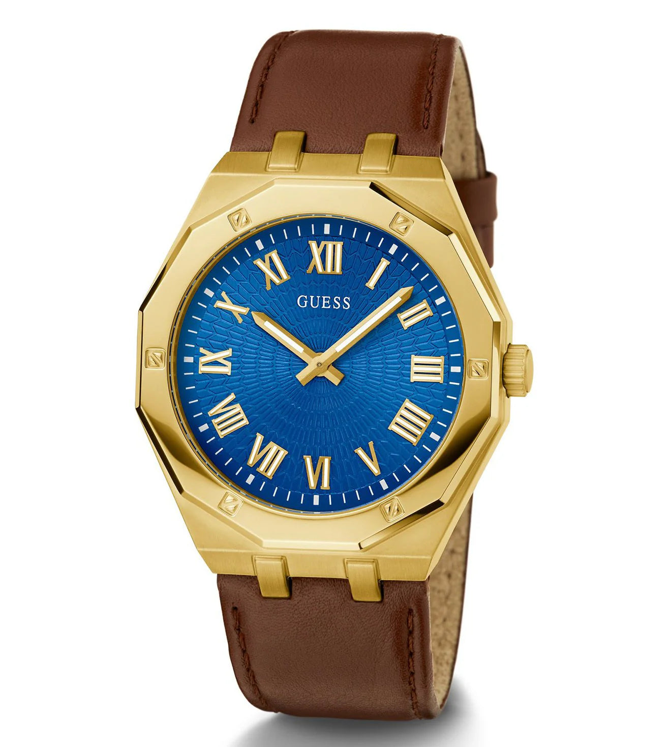 Guess GW0663G2 | Gd Asset Men Quartz Blue Dial Analog Leather Watch.