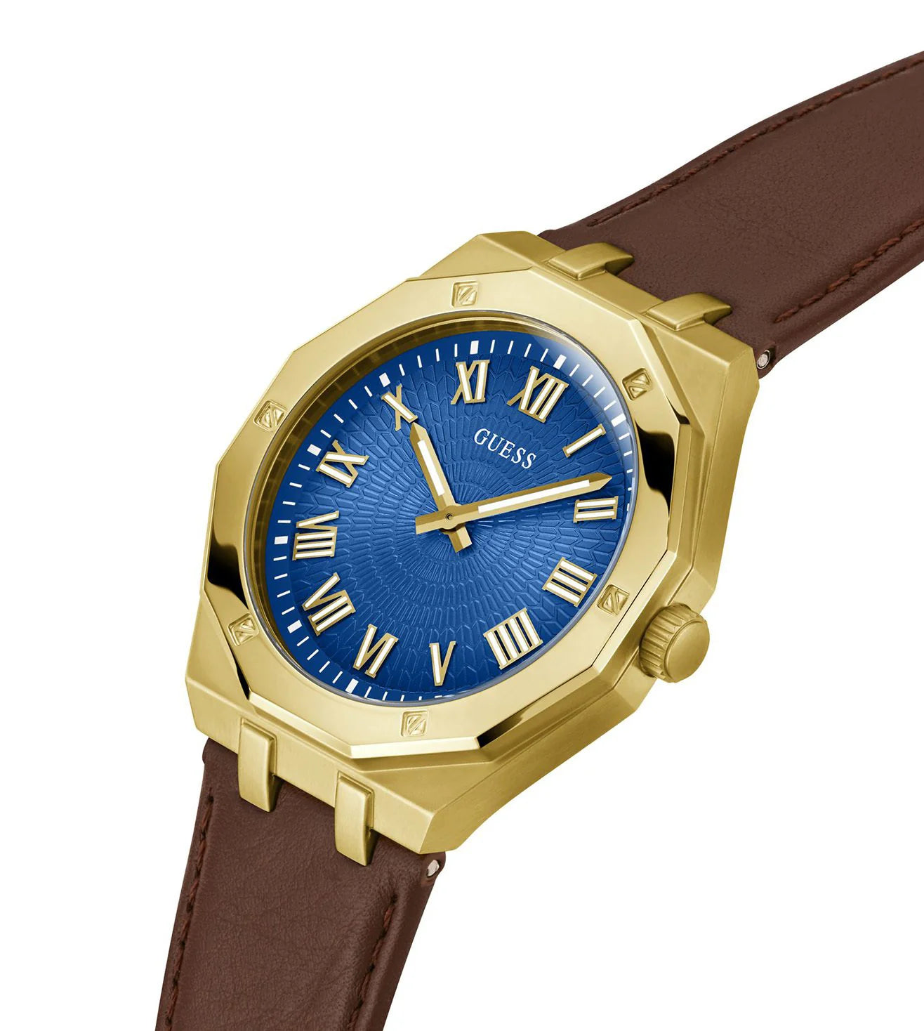Guess GW0663G2 | Gd Asset Men Quartz Blue Dial Analog Leather Watch.
