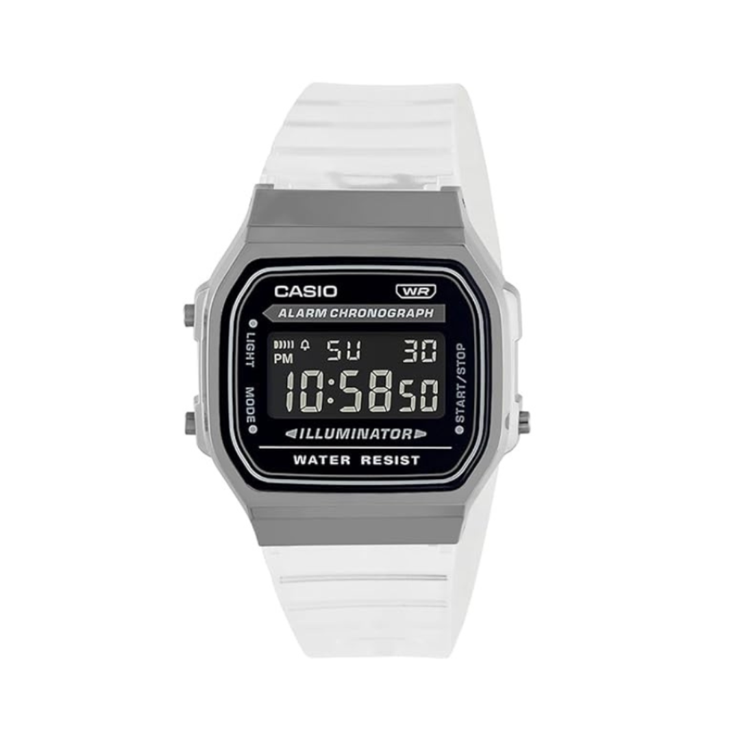 Casio A168XES-1BDF D306 | Vintage Unisex Quartz Black Dial Digital Resin Watch