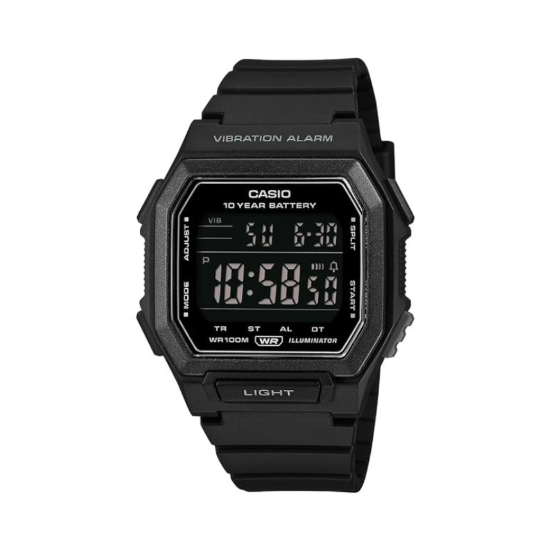 Casio W-738H-1BVDF D442 | Unisex Quartz Black Dial Digital Resin Watch.