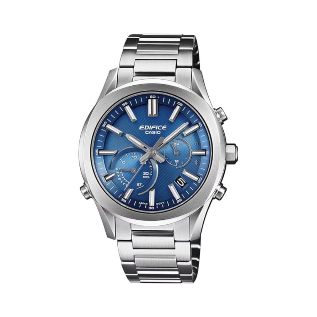 Casio EQB-1300D-2ADF ED709 | Edifice Men Quartz Blue Dial Analog Stainless Steel Watch