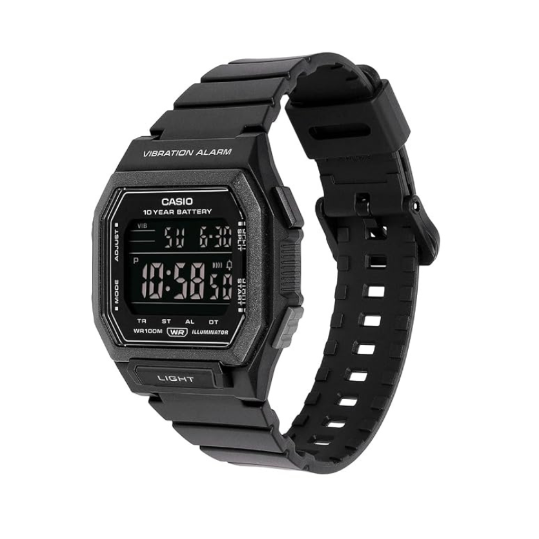 Casio W-738H-1BVDF D442 | Unisex Quartz Black Dial Digital Resin Watch.