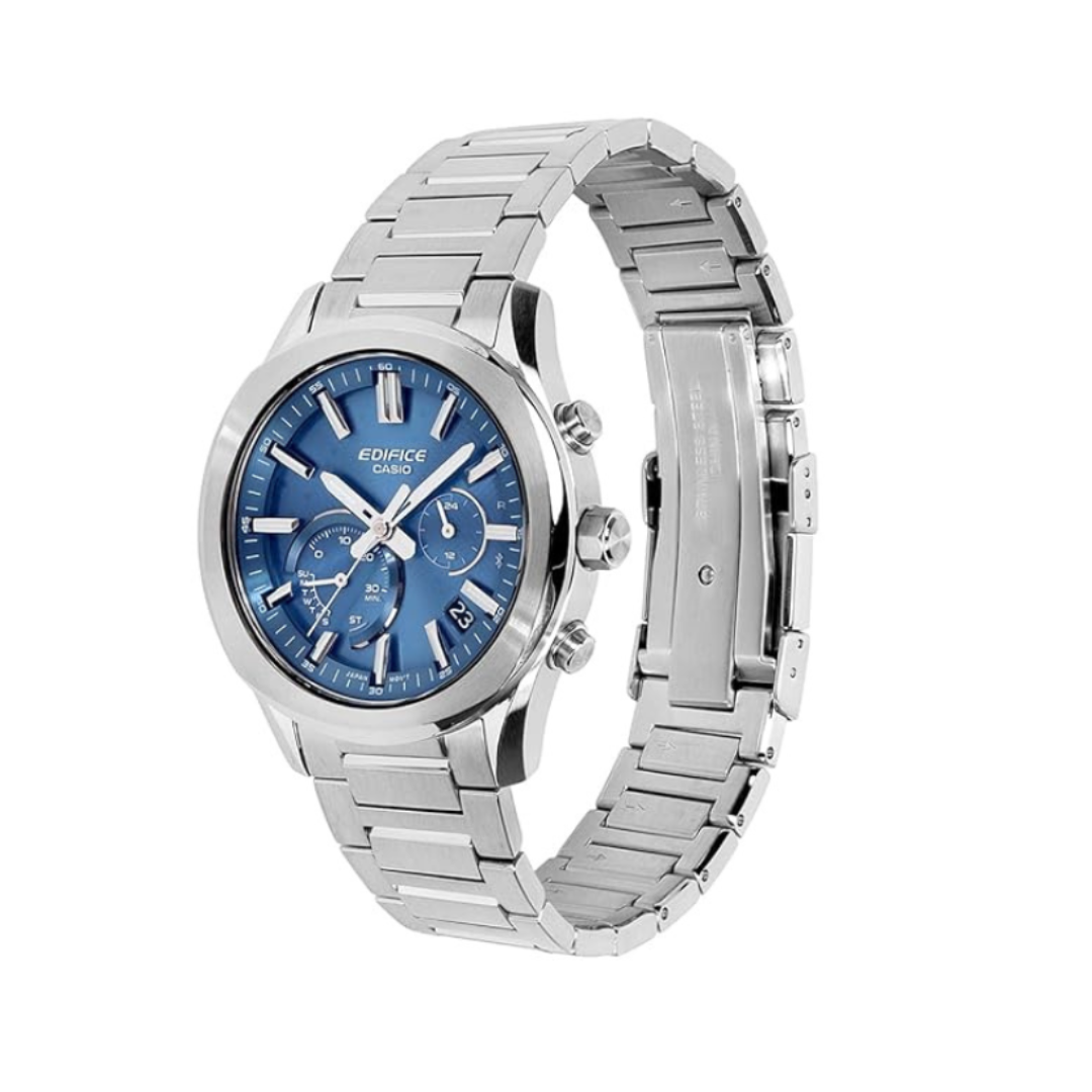 Casio EQB-1300D-2ADF ED709 | Edifice Men Quartz Blue Dial Analog Stainless Steel Watch