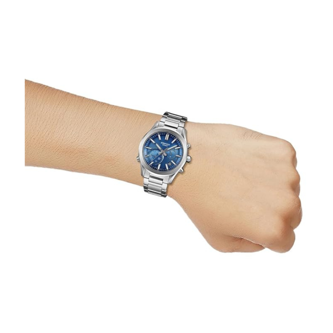Casio EQB-1300D-2ADF ED709 | Edifice Men Quartz Blue Dial Analog Stainless Steel Watch