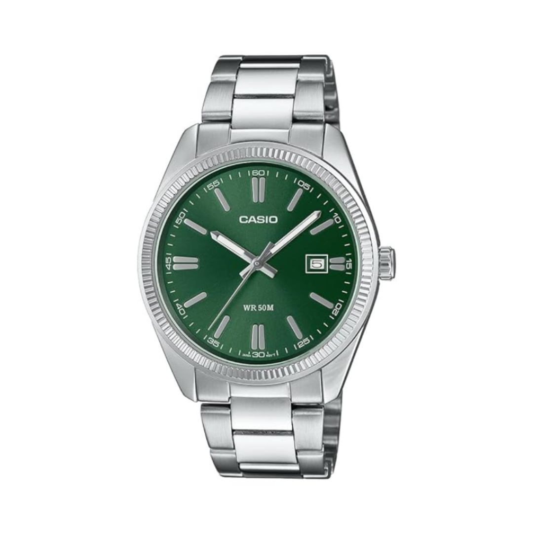 Casio A2262 | Casio Enticer Men Analog Green Dial Men MTP-1302PD-3AVEF.