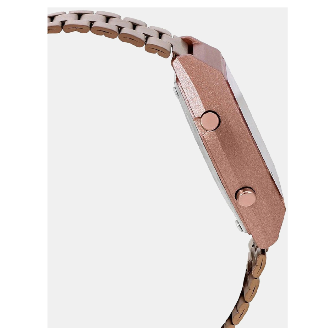 Casio D187 | Vintage Unisex Quartz Rose Gold Dial Digital Stainless Steel Watch B640WCG-5