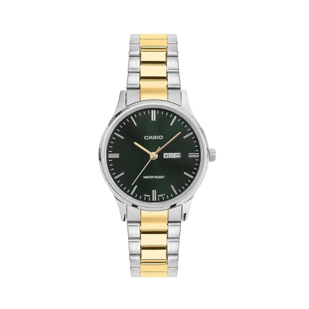 Casio LTP-SN8YSG-3B A2513 | Women Quartz Green Dial Analog Stainless Steel Watch