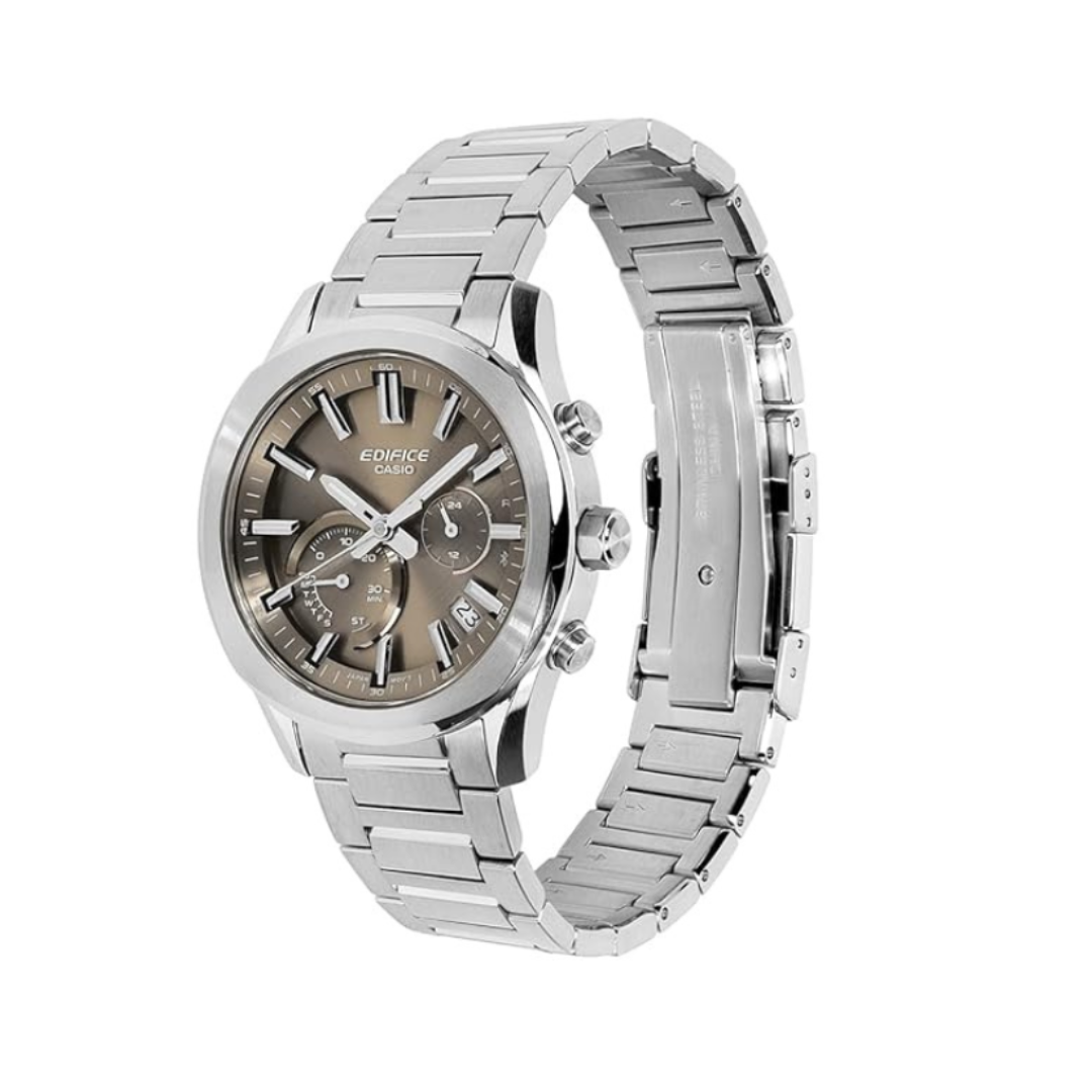 Casio EQB-1300D-5ADF ED710 | Edifice Men Quartz Brown Dial Analog Stainless Steel Watch