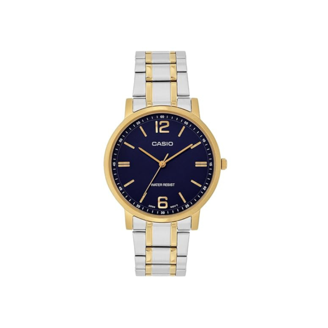 Casio MTP-SN5YSG-2A A2436 | Enticer Men Quartz Blue Dial Analog Stainless Steel Watch
