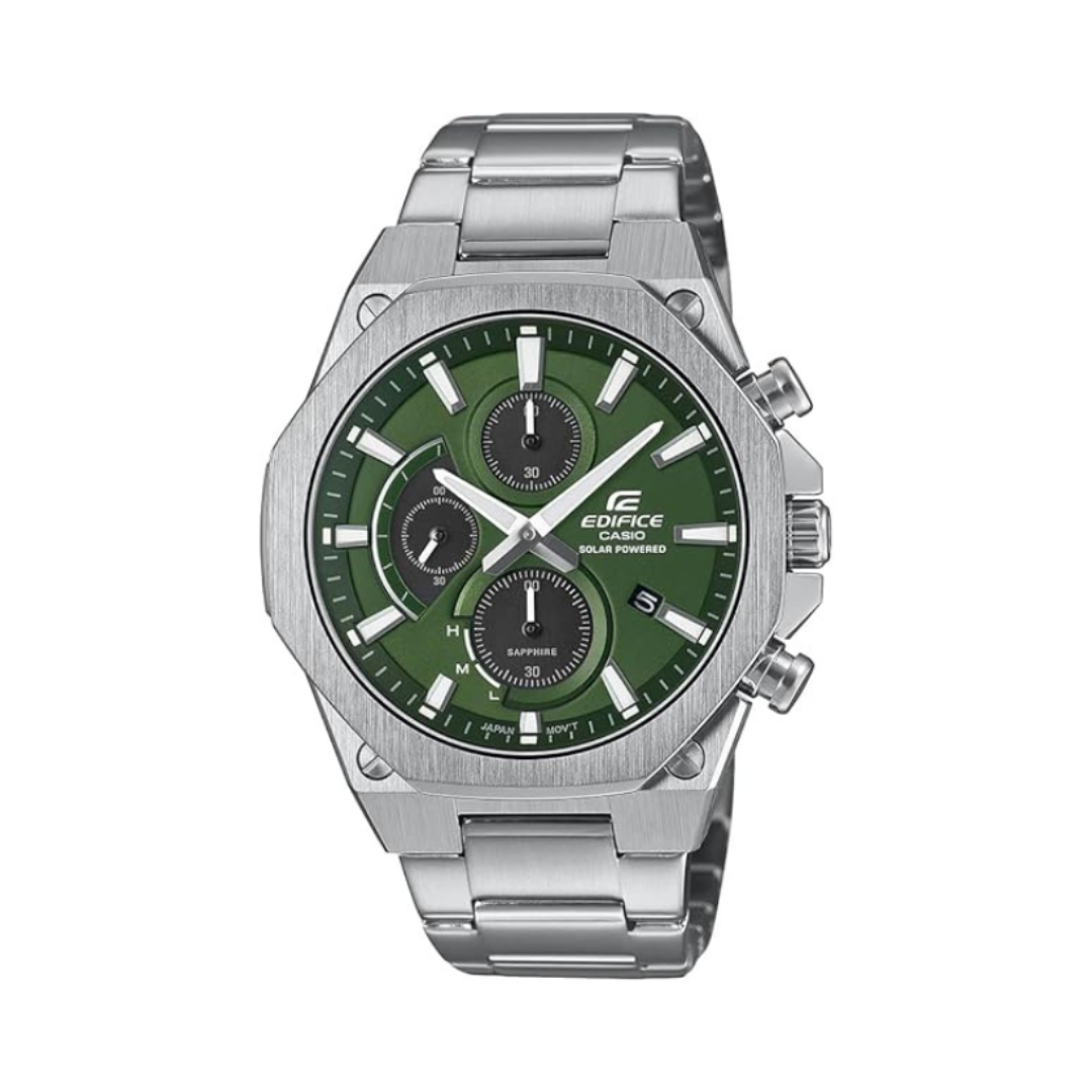 Casio EFS-S570D-3AUDF ED643 | Edifice Men Quartz Green Dial Chronograph Stainless Steel Watch