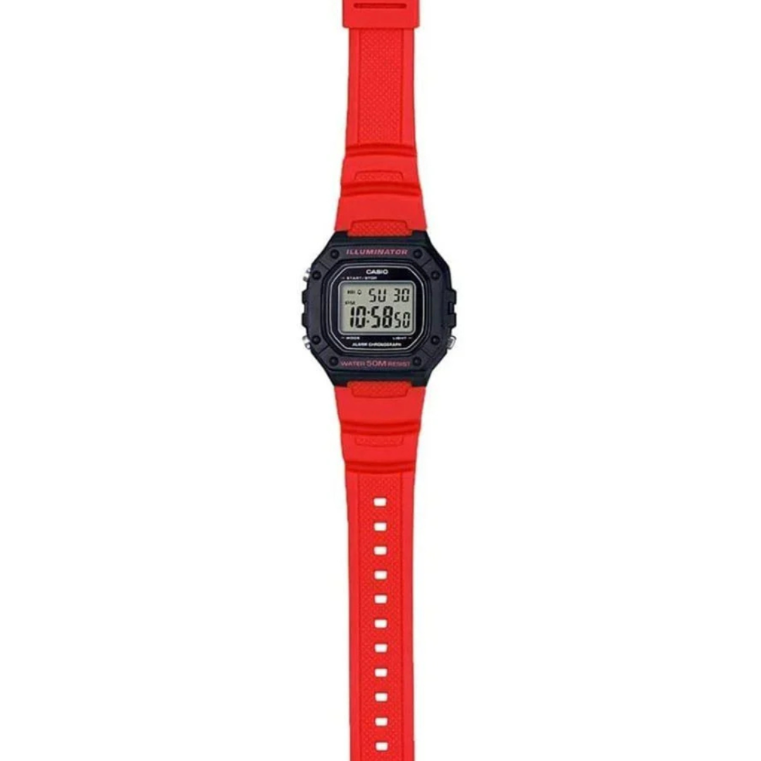 Casio W-218H-4B2V I112 | Youth Unisex Quartz Black Dial Digital Resin Watch