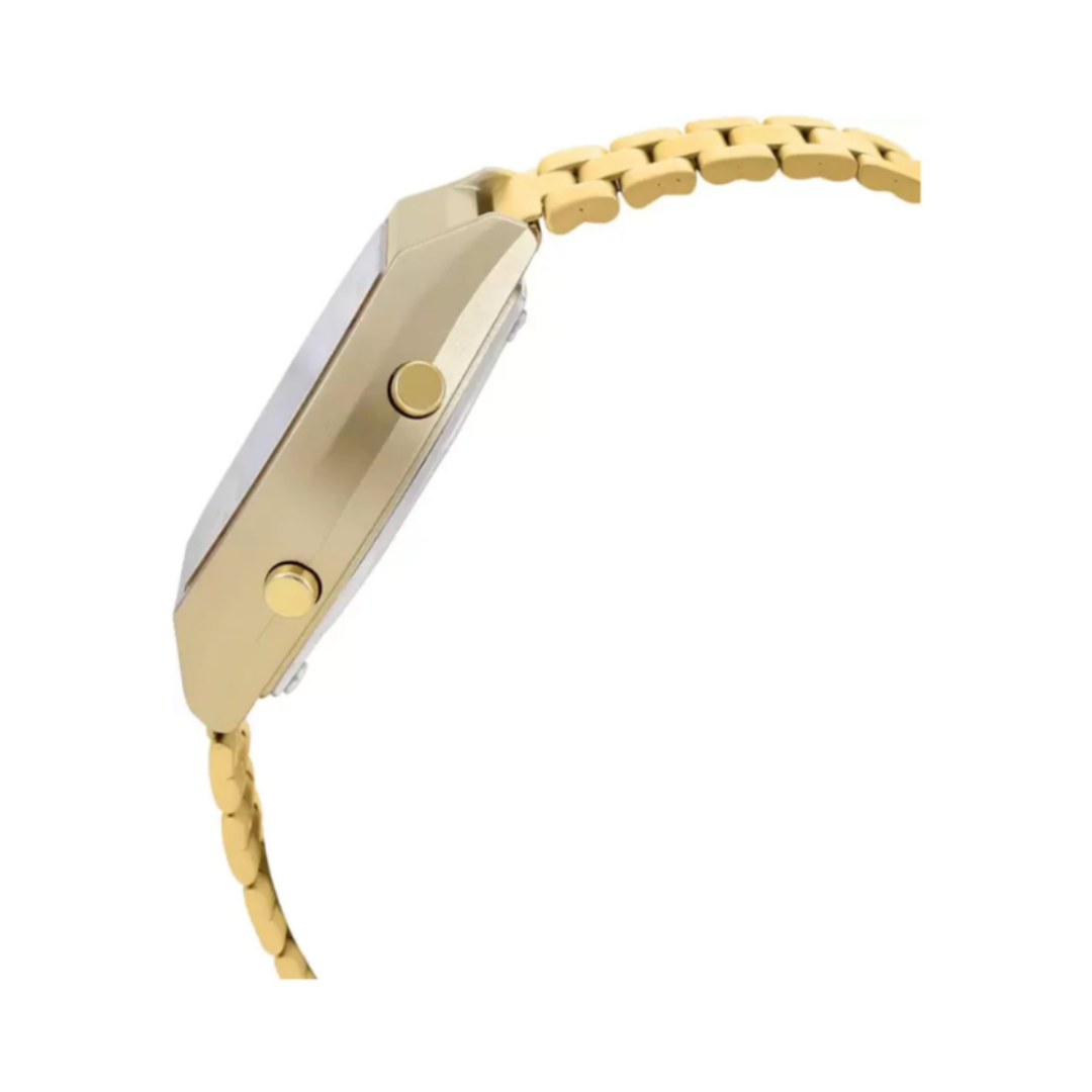 Casio B640WGG-9DF D188 | Vintage Unisex Quartz Gold Dial Digital Stainless Steel Watch