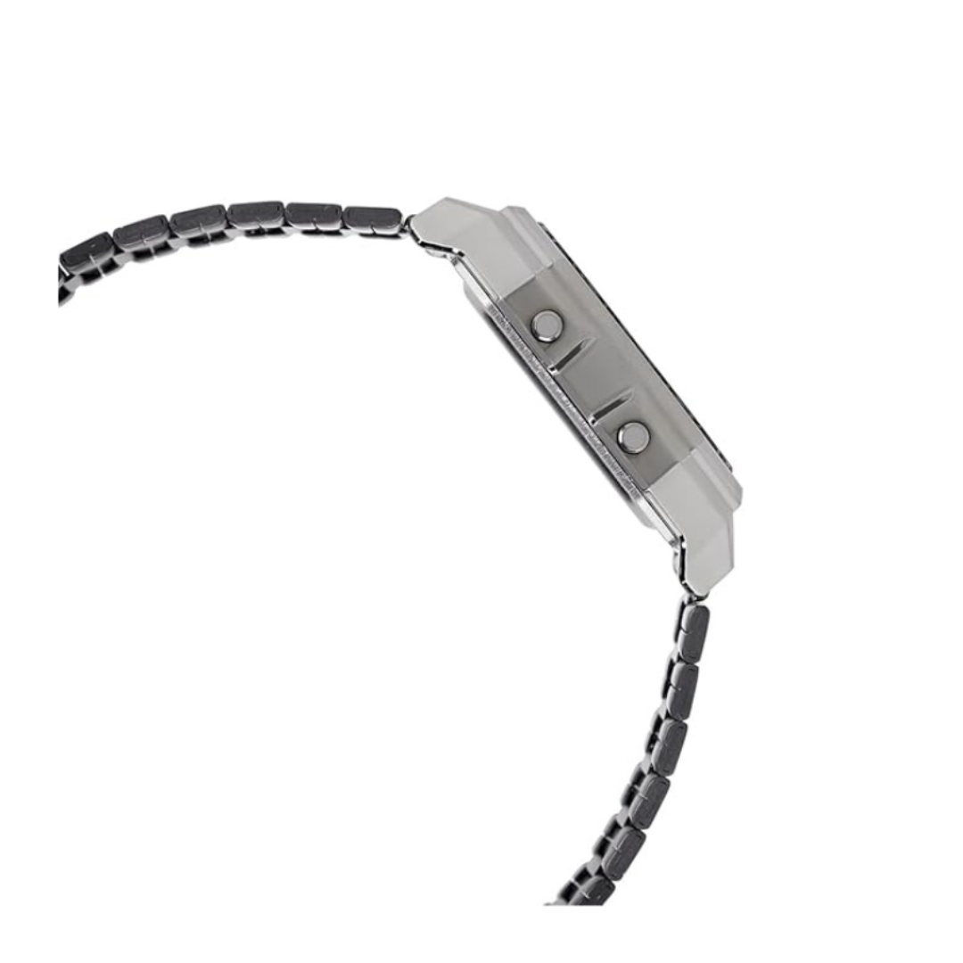Casio A130WEGG-1ADF D391 | Vintage Unisex Quartz Black Dial Digital Stainless Steel Watch