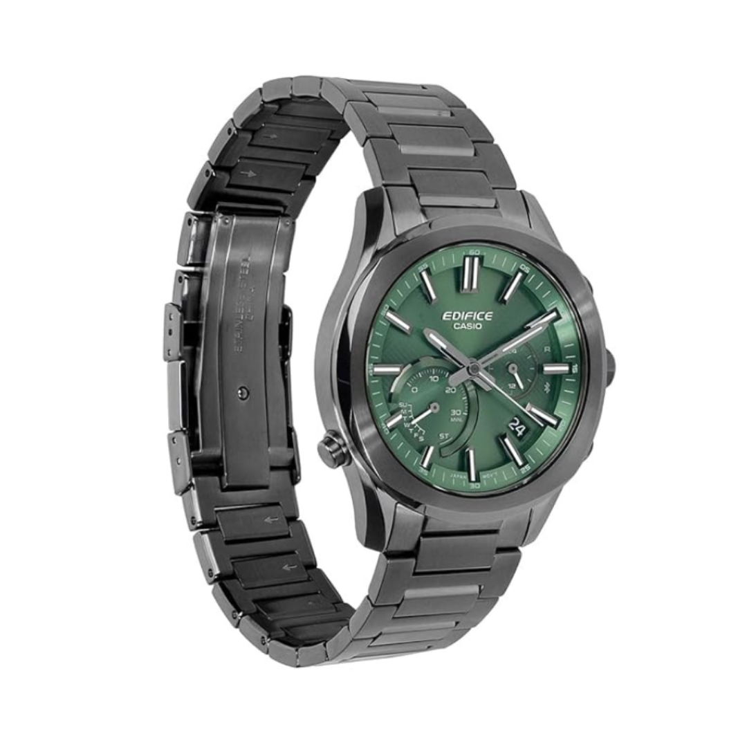 Casio EQB-1300DC-3ADF ED711 | Edifice Men Quartz Green Dial Analog Stainless Steel Watch