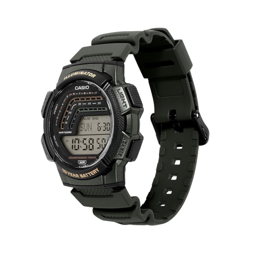 Casio WS-1800-3AVDF A2534 | Men Quartz Transparent Dial Digital Resin Watch