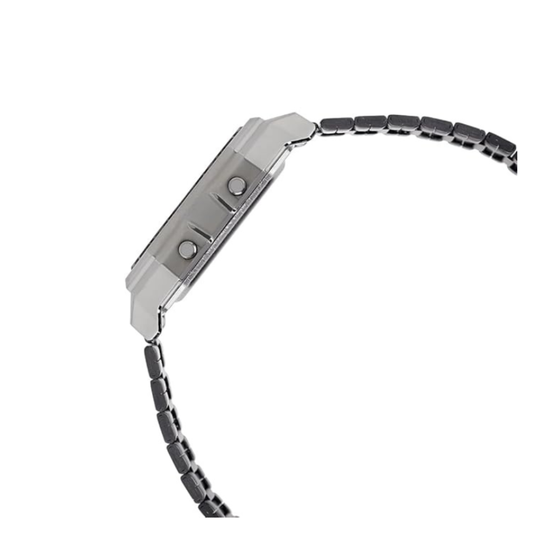 Casio A130WEGG-1ADF D391 | Vintage Unisex Quartz Black Dial Digital Stainless Steel Watch
