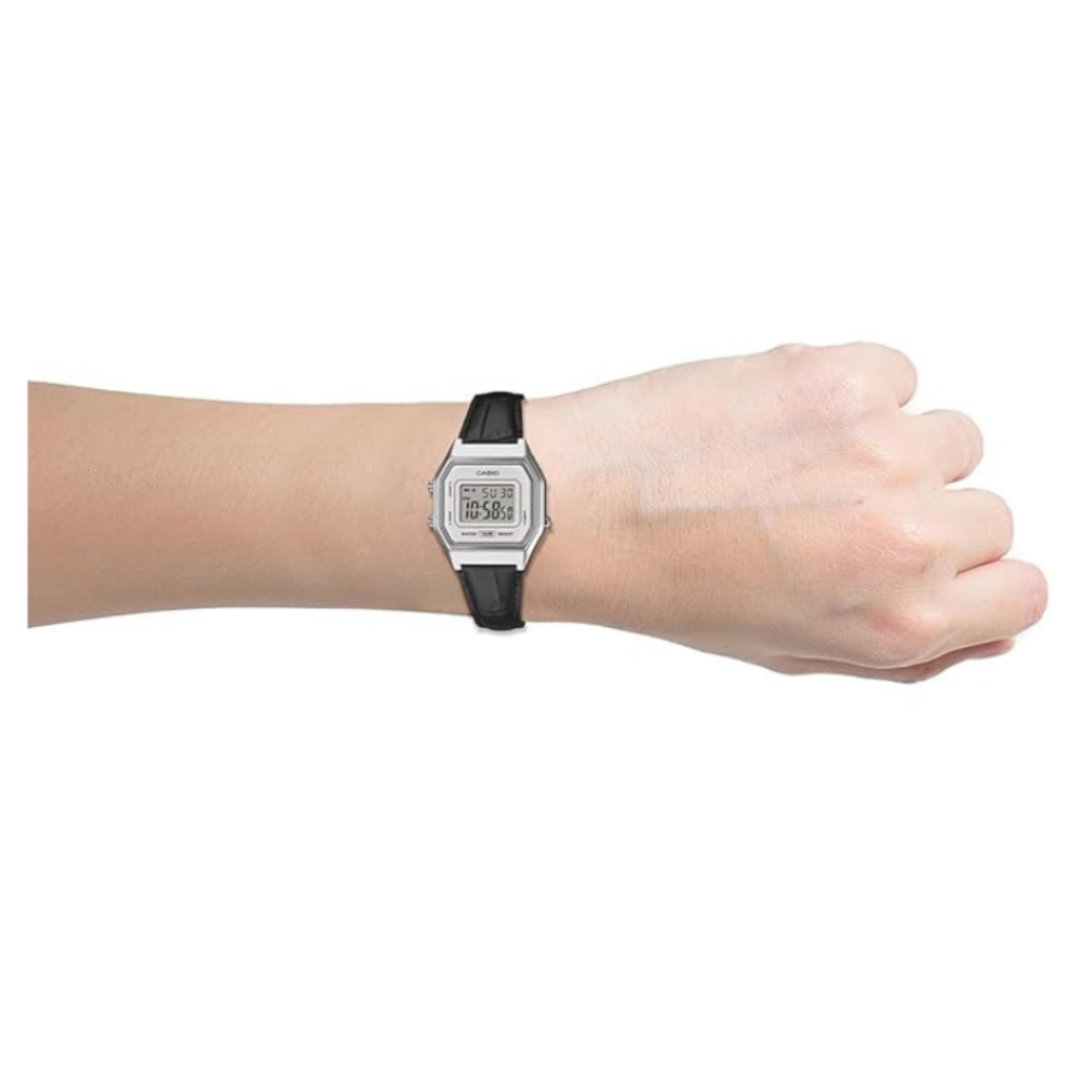 Casio LA680WEL-1DF D423 | Classics Men Quartz White Dial Digital Stainless Steel Watch