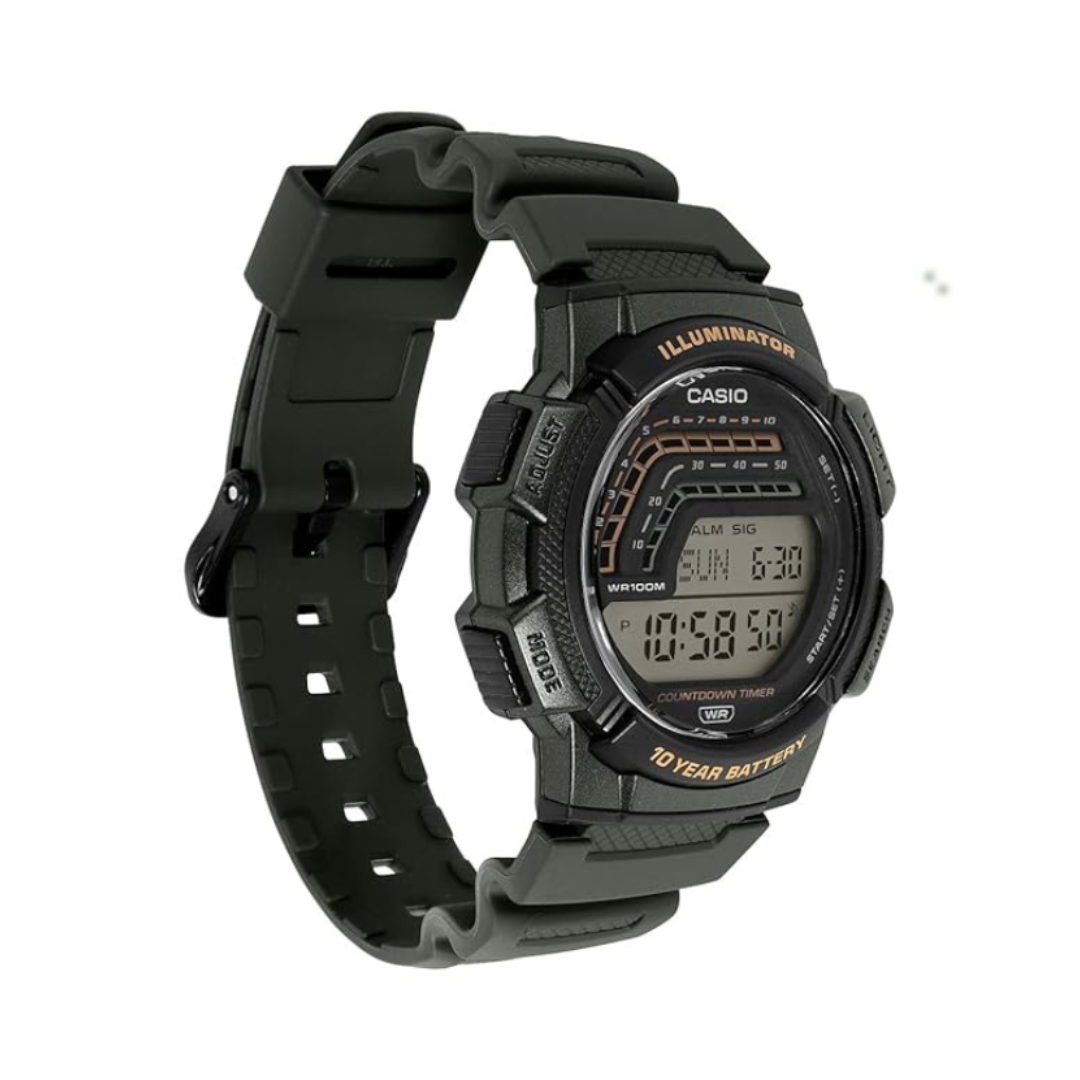 Casio WS-1800-3AVDF A2534 | Men Quartz Transparent Dial Digital Resin Watch