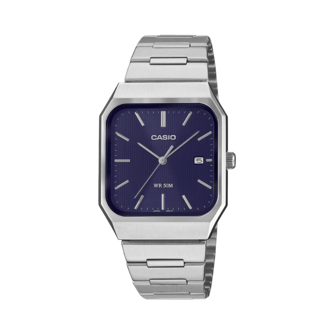 Casio MTP-B185D-2A1VDF A2466 | Enticer Men Quartz Blue Dial Analog Stainless Steel Watch