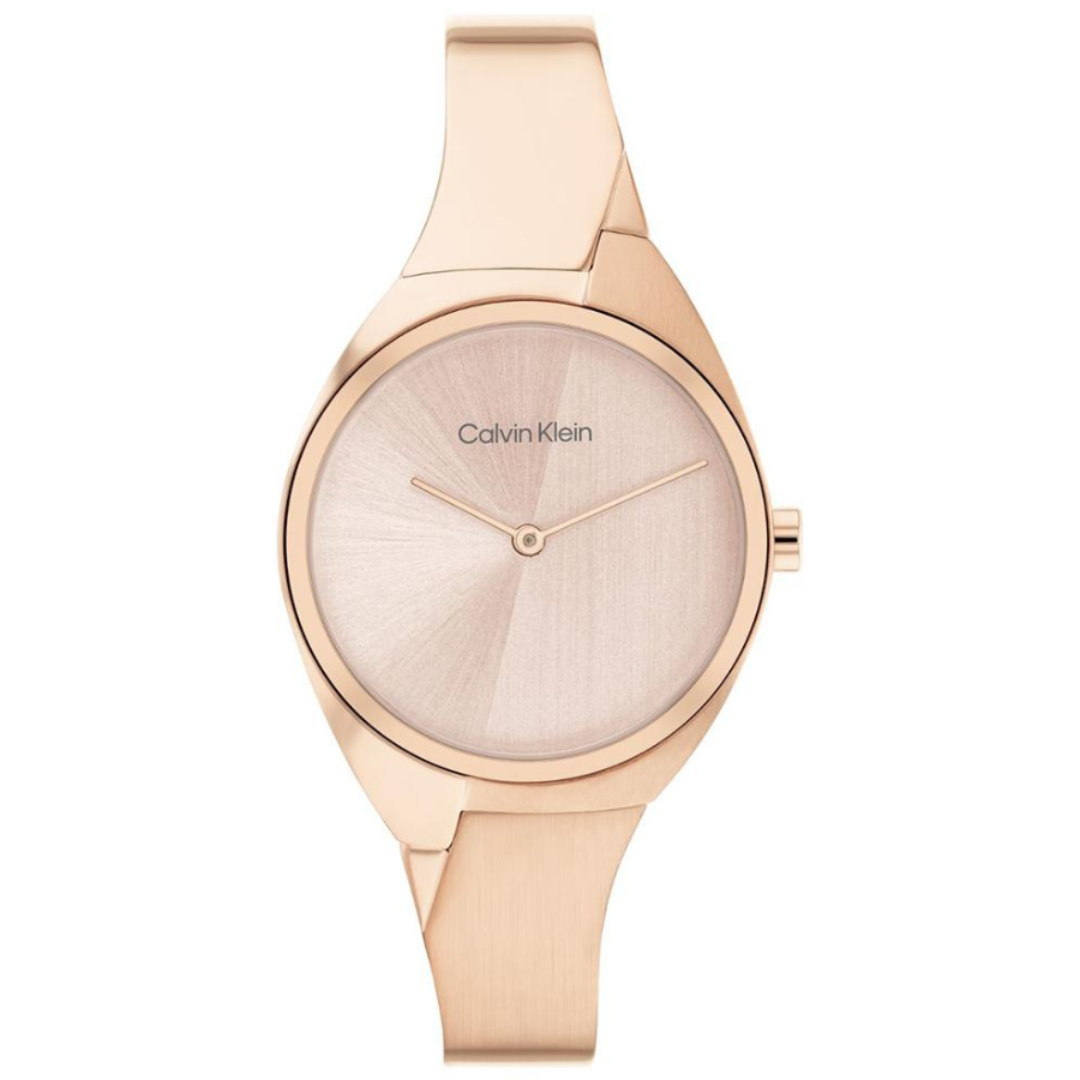 Calvin Klein 25200236 | Charming Women Quartz Rose Gold Dial Analog Stainless Steel Watch