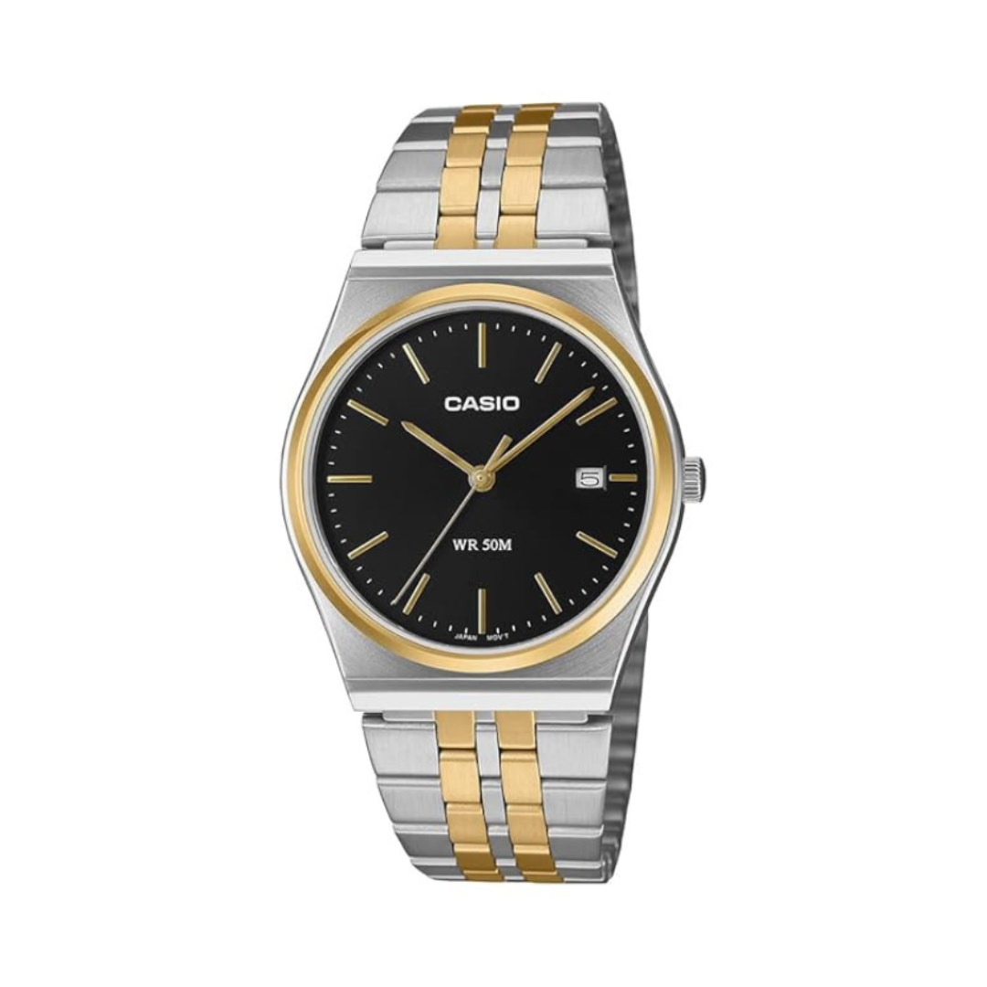 Casio MTP-B145SG-1AVDF A2521 | Enticer Men Quartz Black Dial Analog Stainless Steel Watch