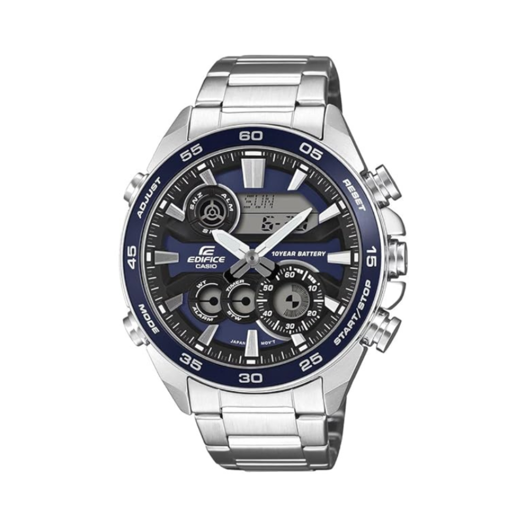 Casio ERA-130D-2ADF ED713 | Edifice Men Quartz Blue Dial Analog-digital Stainless Steel Watch