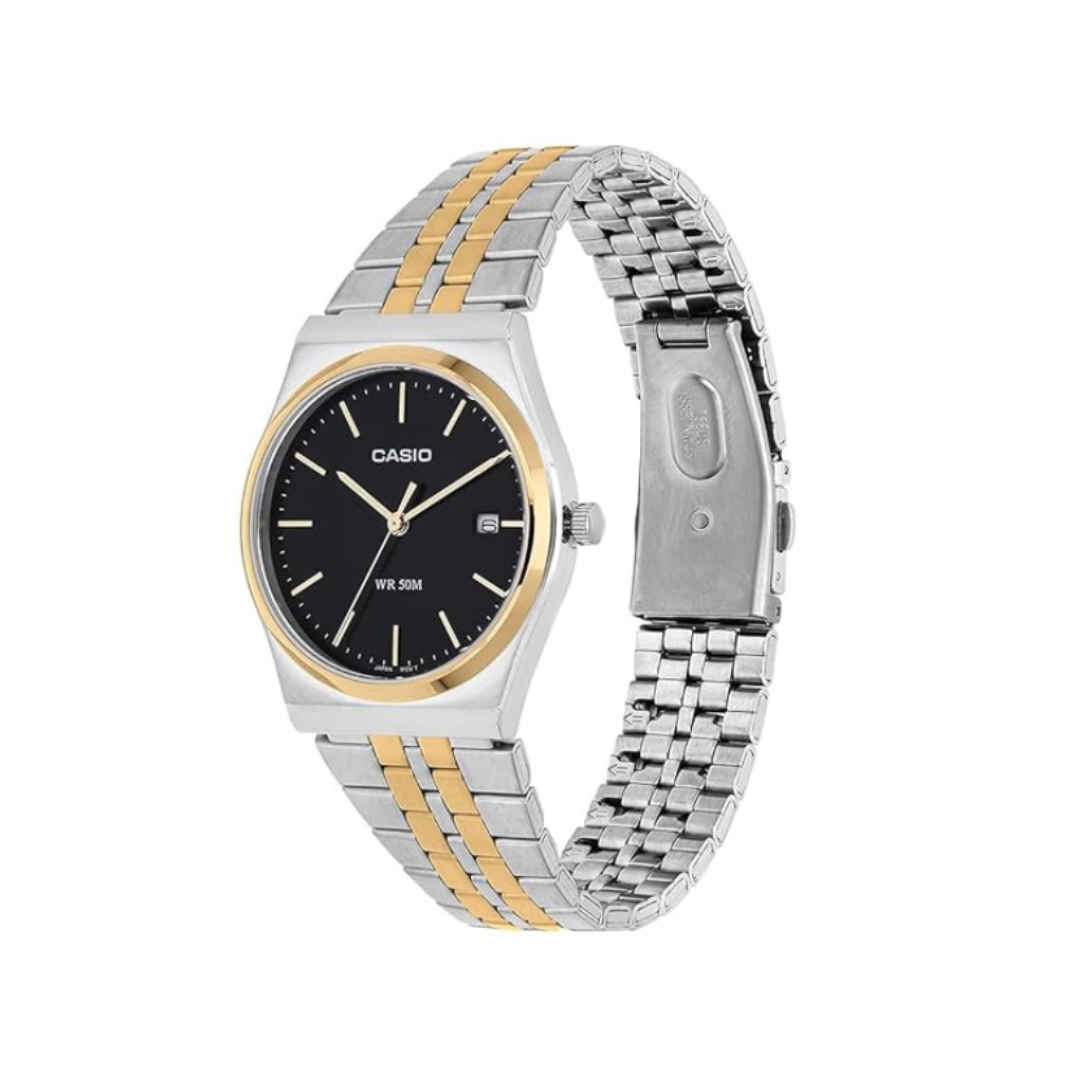 Casio MTP-B145SG-1AVDF A2521 | Enticer Men Quartz Black Dial Analog Stainless Steel Watch