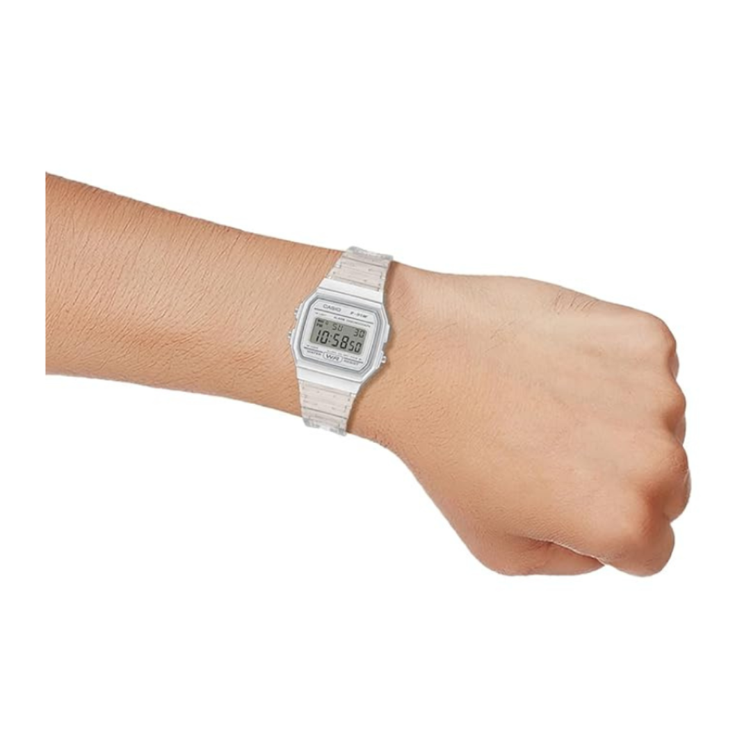 Casio F-91WS-7HDF D359 | Unisex Quartz Transparent Dial Digital Resin Watch