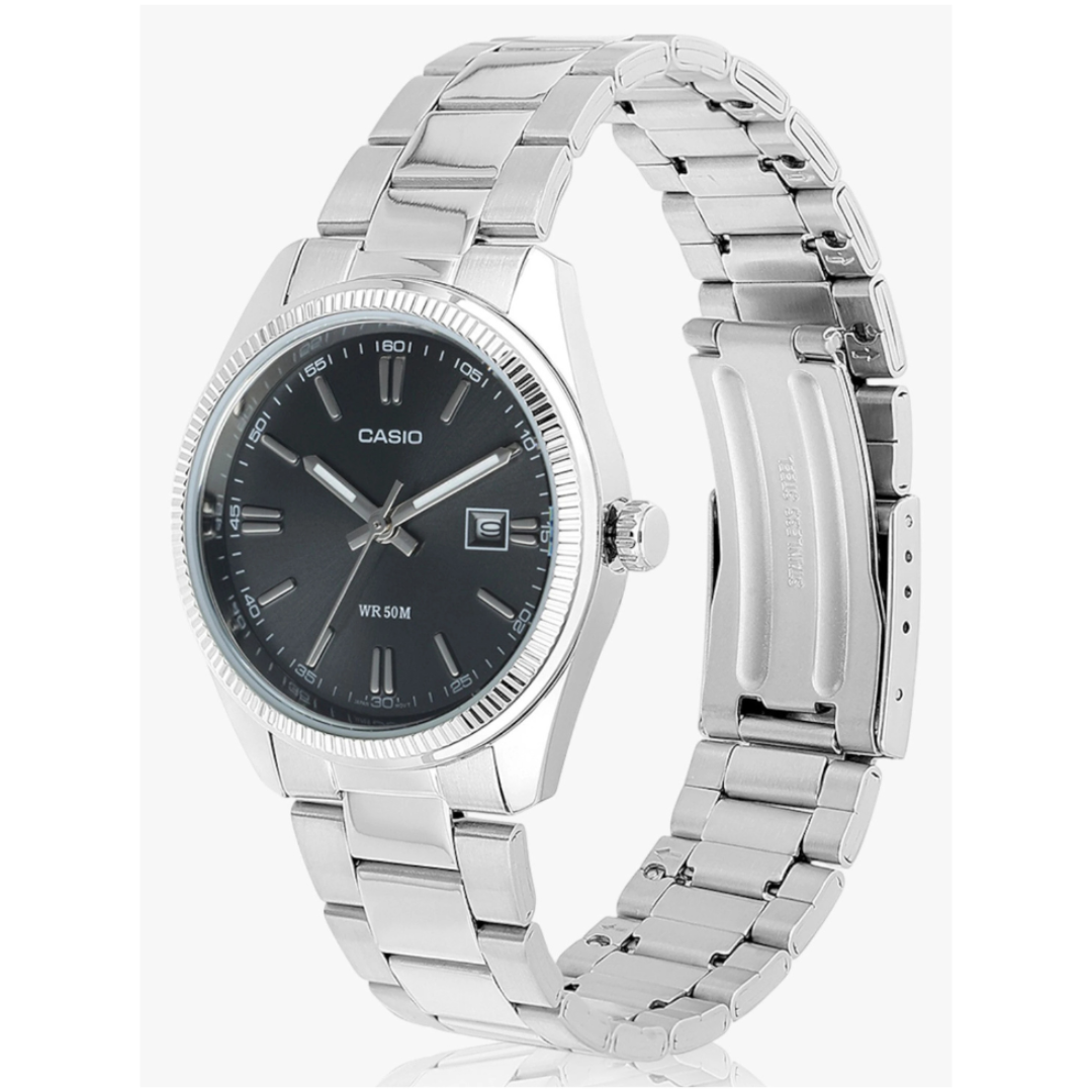 Casio LTP-1302D-1A1VDF A1535 | Enticer Women Quartz Black Dial Analog Stainless Steel Watch