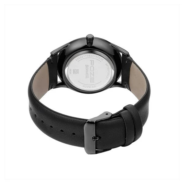 Sonata SP70013NL01W | Poze by Sonata Quartz Analog Black Dial PU Leather Strap Watch for Men