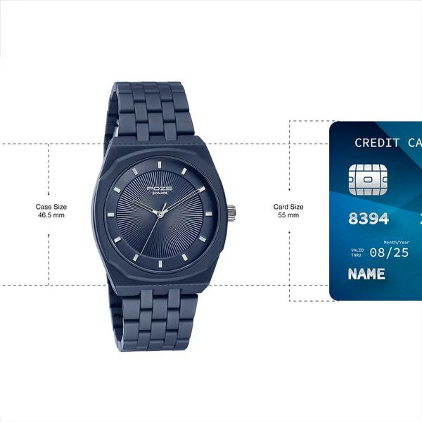 Sonata SP70073KM01 | Sonata Poze Quartz Analog Blue Dial Blue Metal Strap Watch For Men