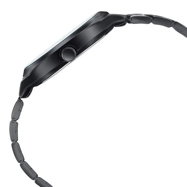Sonata SP70094NM01W | Poze By Sonata Quartz Analog Black Dial Black Metal Strap Watch For Men