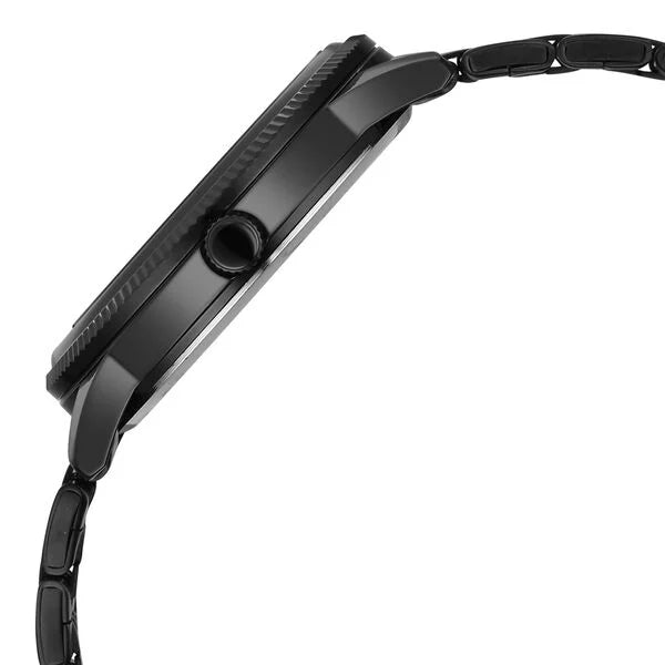 Sonata SP 70109NM01 | Sonata Poze Quartz Analog Black Dial Black Metal Strap Watch For Men