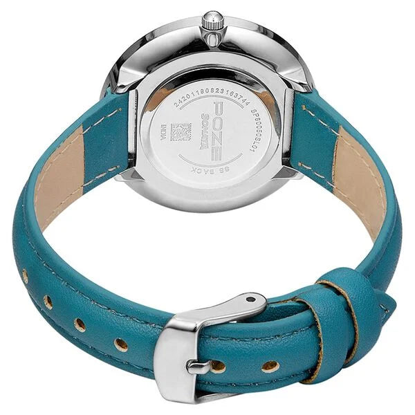 Sonata SP80050SL01W | Poze by Sonata Quartz Analog Blue Dial PU Leather Strap Watch for Women