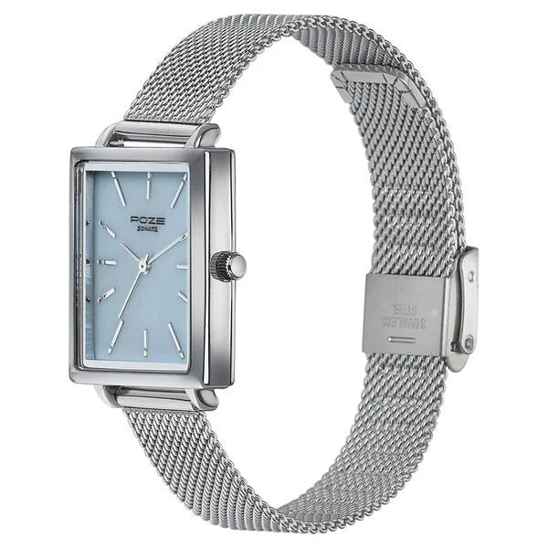 Sonata SP80079SM01 | Sonata Poze Quartz Analog Blue Mother Of Pearl Dial Silver Color Stainless Steel Strap Watch For Women