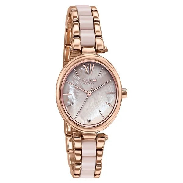 Sonata SP80095WM01 | Sonata Poze Quartz Analog Brown Mother Of Pearl Dial Bimetal Strap Watch For Women
