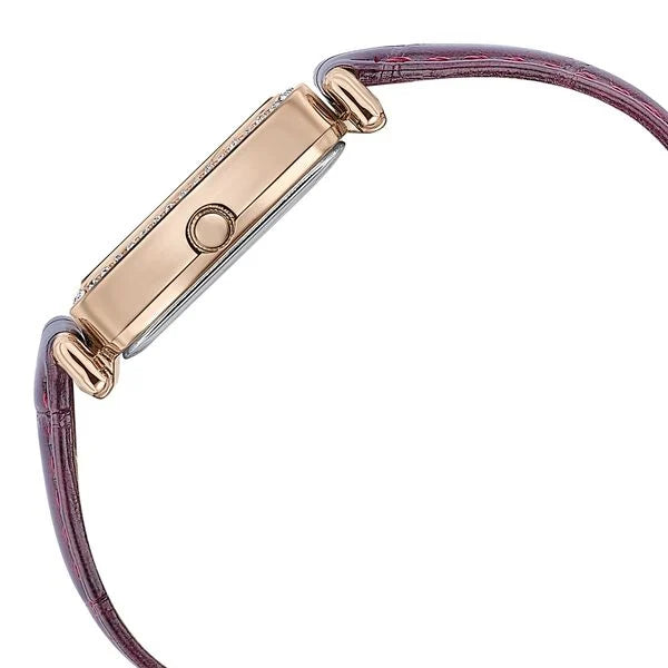 Sonata SP80098WL02 | Sonata Poze Quartz Analog Purple Dial Leather Strap Watch For Women