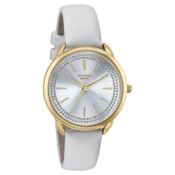 Sonata SP80104YL01 | Sonata Poze Quartz Analog Silver Dial Leather Strap Watch For Women