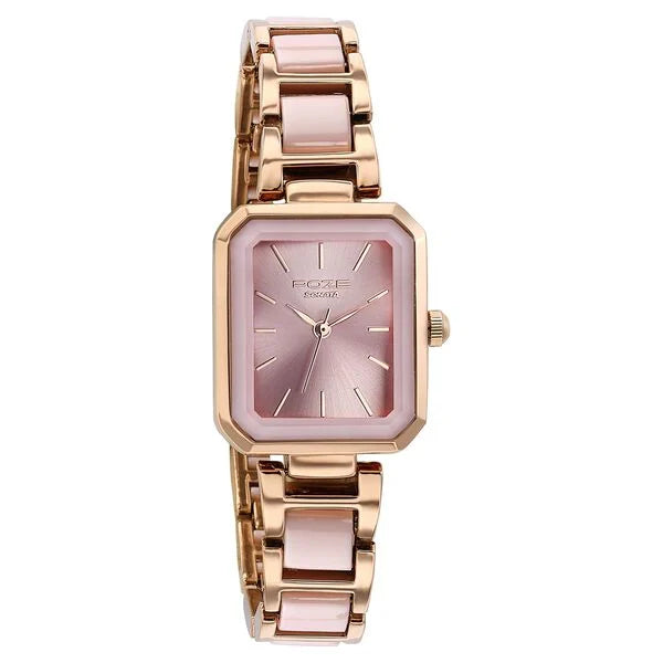 Sonata SP80129KD01 | Sonata Poze Quartz Analog Pink Dial Two Toned Metal & Plastic Strap Watch For Women