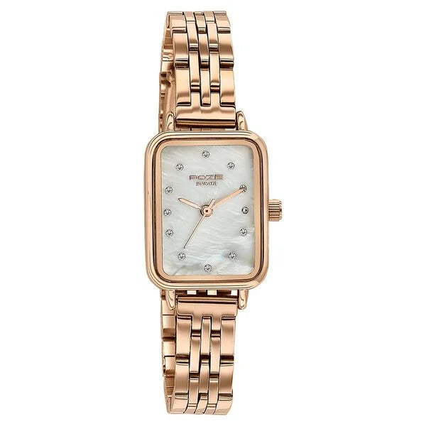 Sonata SP80133WM01 | Sonata Poze Quartz Analog Mother of Pearl Dial Rose Gold Metal Strap Watch For Women