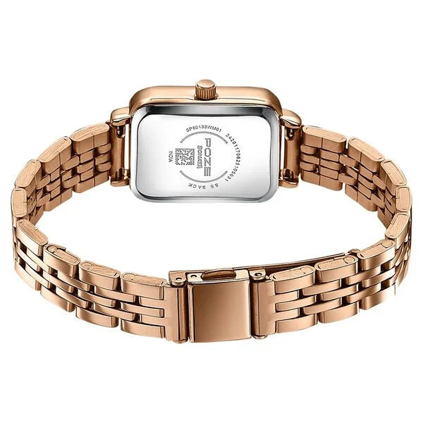 Sonata SP80133WM01 | Sonata Poze Quartz Analog Mother of Pearl Dial Rose Gold Metal Strap Watch For Women